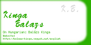 kinga balazs business card