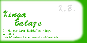 kinga balazs business card